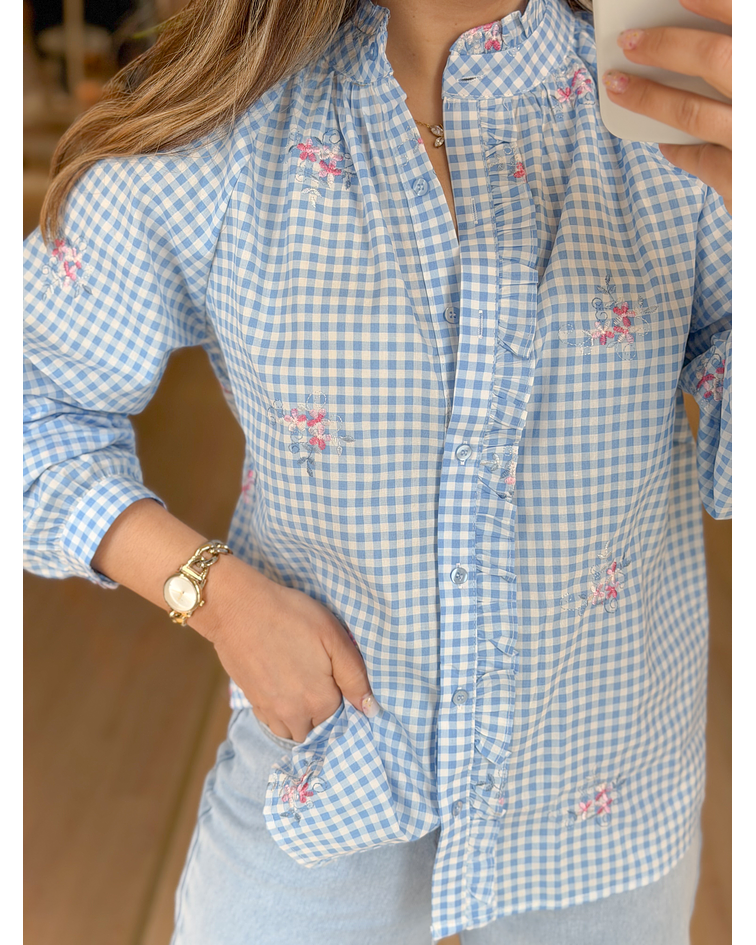 CAMISA BORDADA VICHY