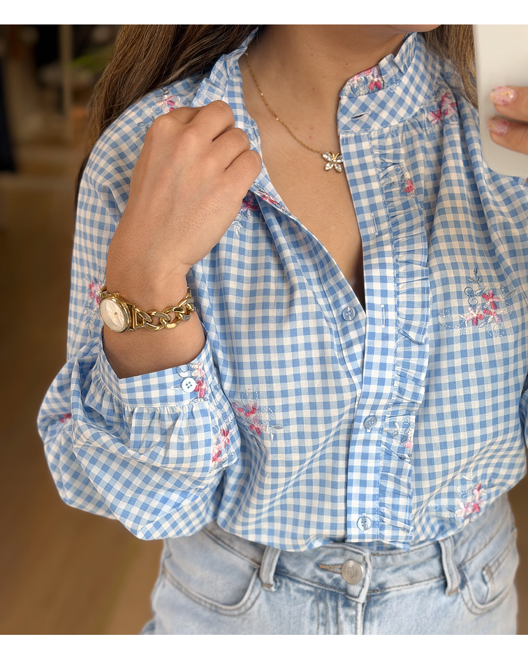 CAMISA BORDADA VICHY