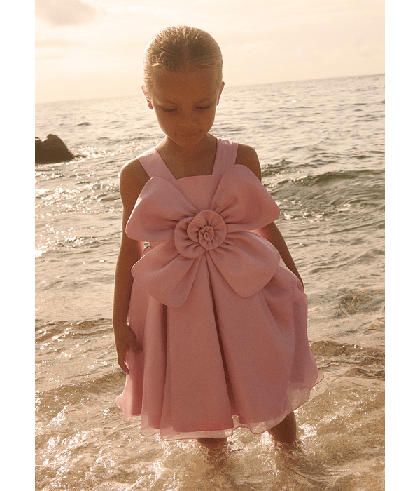 Vestido flor organza