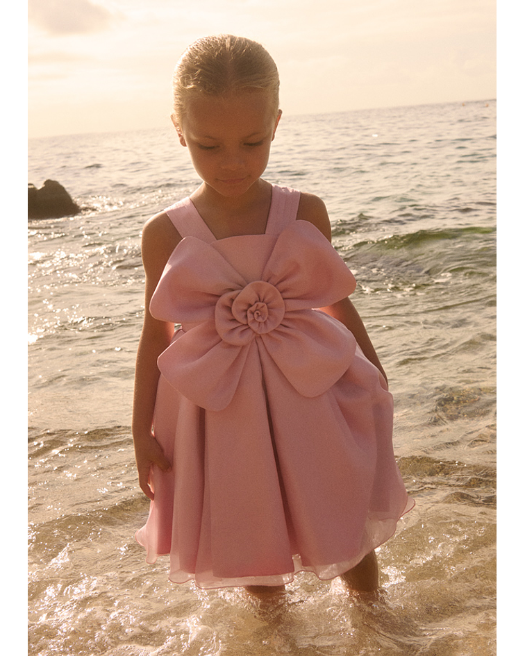 Vestido flor organza