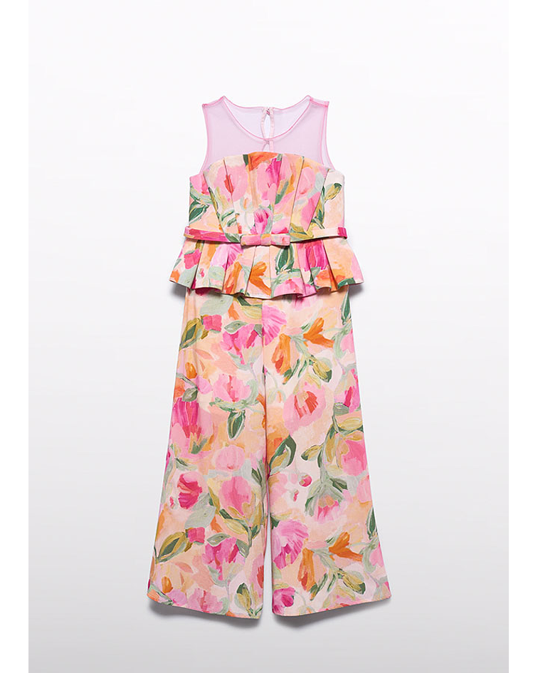 Macacão viscose estampado