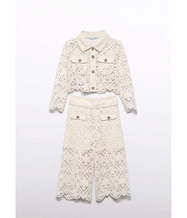 Conj. blusa/calça culotte gui