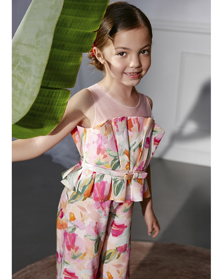 Macacão viscose estampado