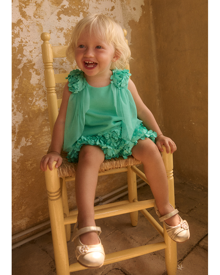 Conj. bermuda flores 3d