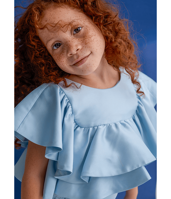 Conj. calça culotte guipur