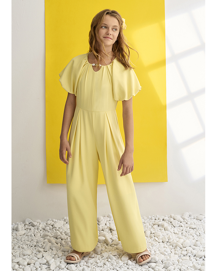 Macacão comprido crepe