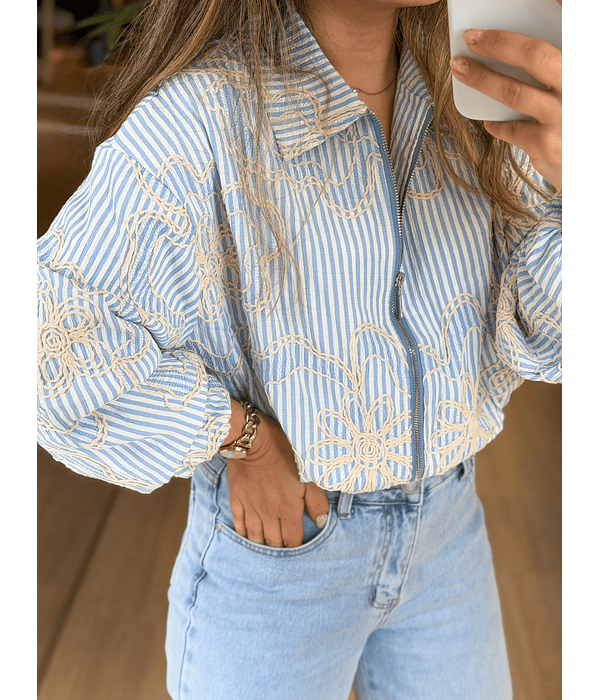 BOMBER RISCAS BORDADO