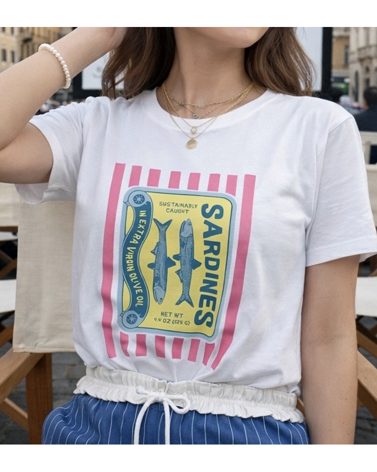 TSHIRT ESTAMPADA SARDINES