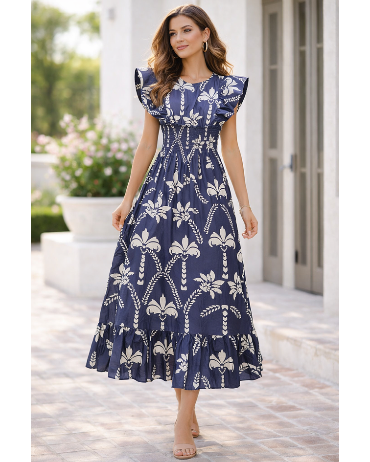 VESTIDO ESTAMPADO AZUL
