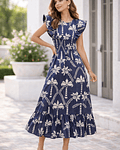 VESTIDO ESTAMPADO AZUL