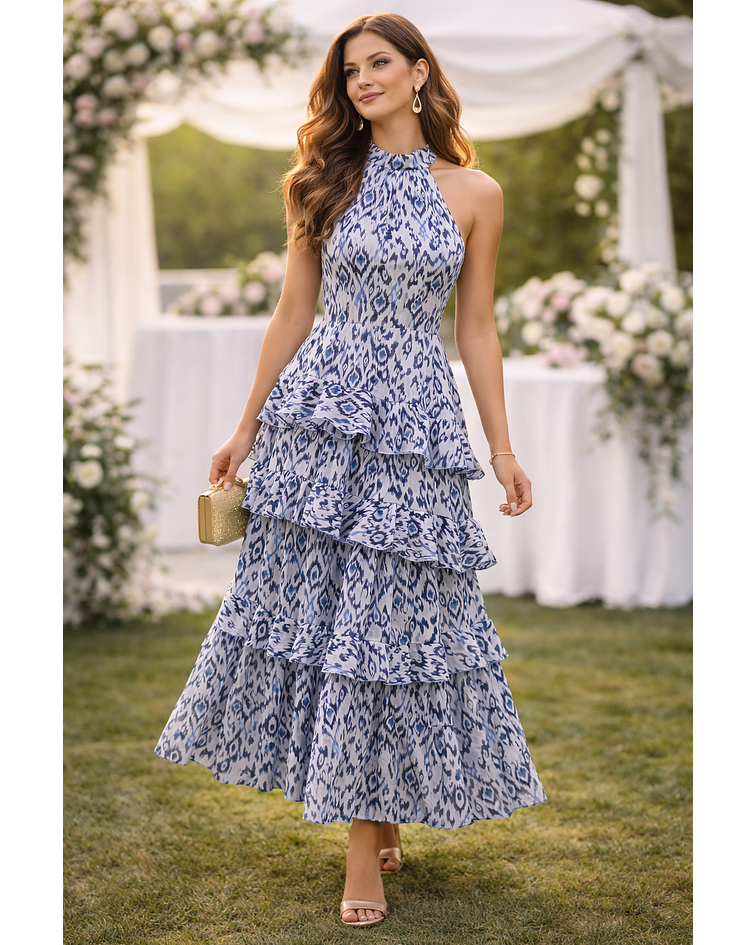 VESTIDO ESTAMPADO AZUL 