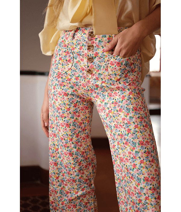 JEANS ESTAMPADAS FLORAIS
