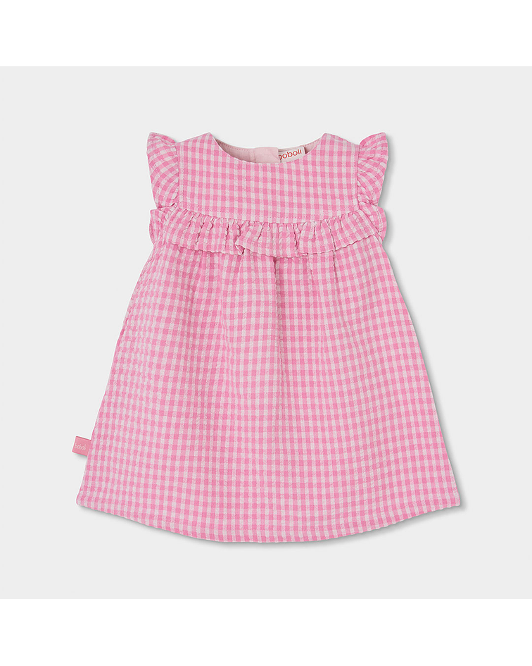 Vestido popelina quadros do bébé -BCI | quadros