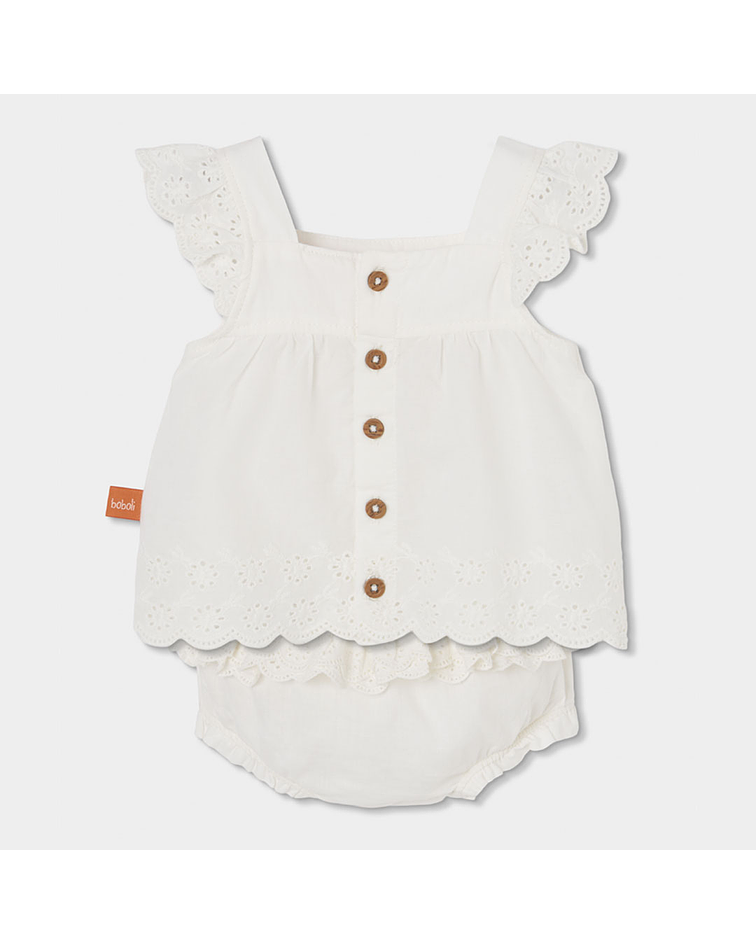 Conjunto para o bebé menina -BCI | off white