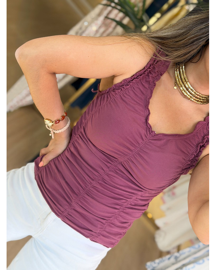 TOP ALGODÃO DRAPEADO