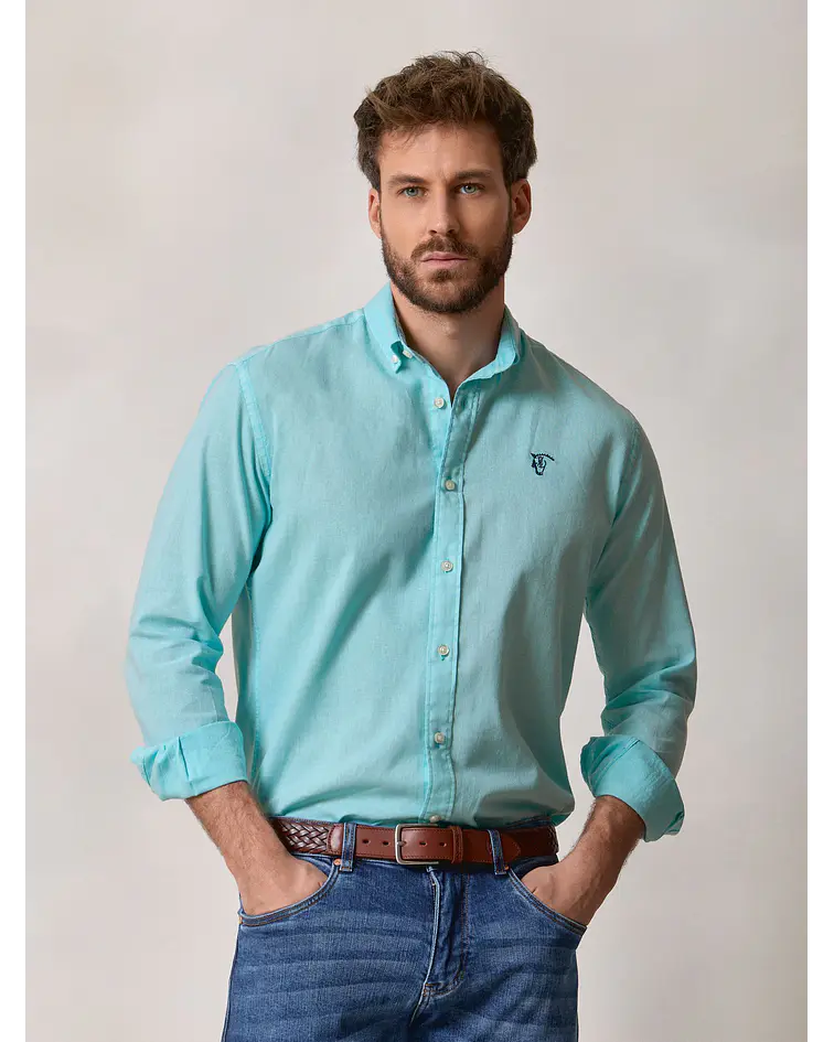Camisa De Linho | Azul Capri