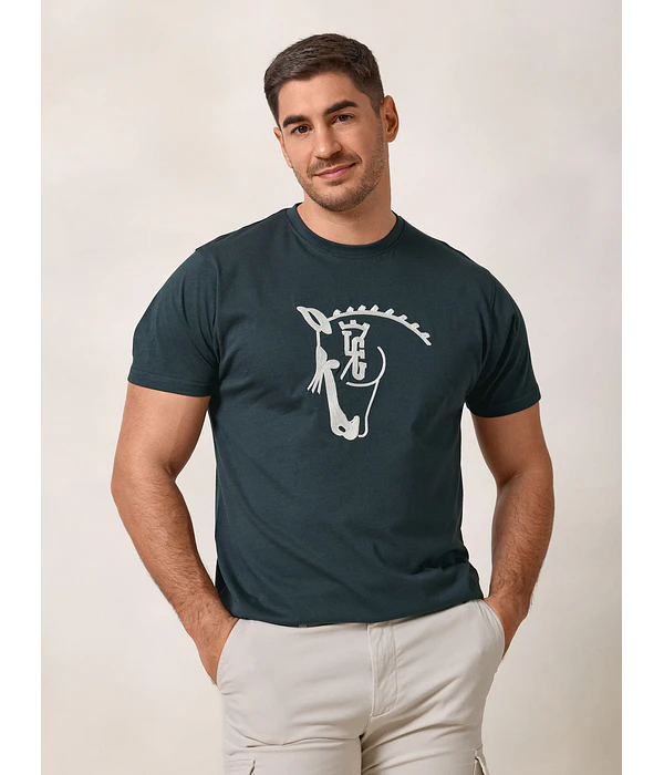 T Shirt Cavalo | Azul Lago