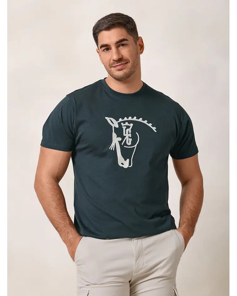 T Shirt Cavalo | Azul Lago