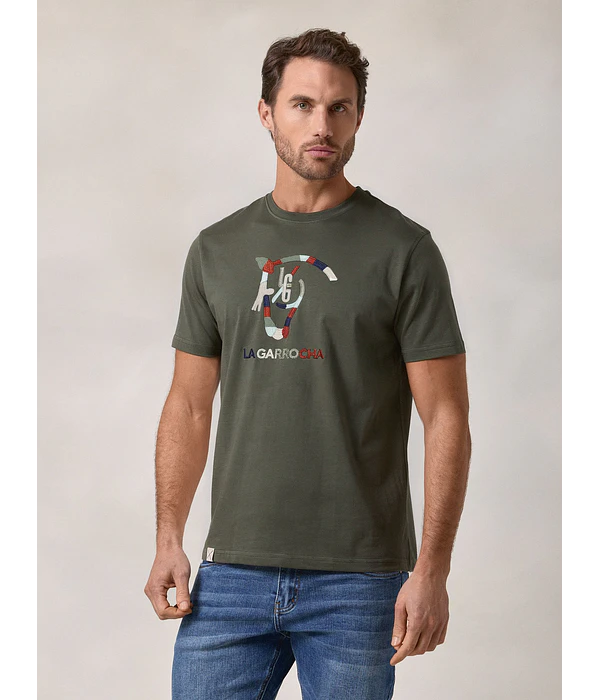 T Shirt Cavalo Bordado | Caqui