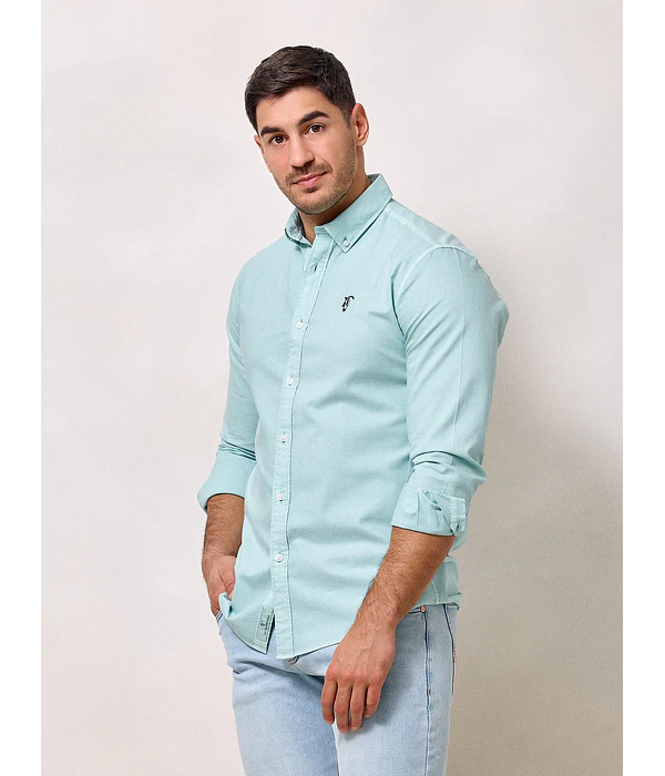 Camisa Garment Dyed | Agua