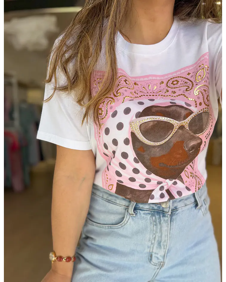 TSHIRT ESTAMPADA CÃO 