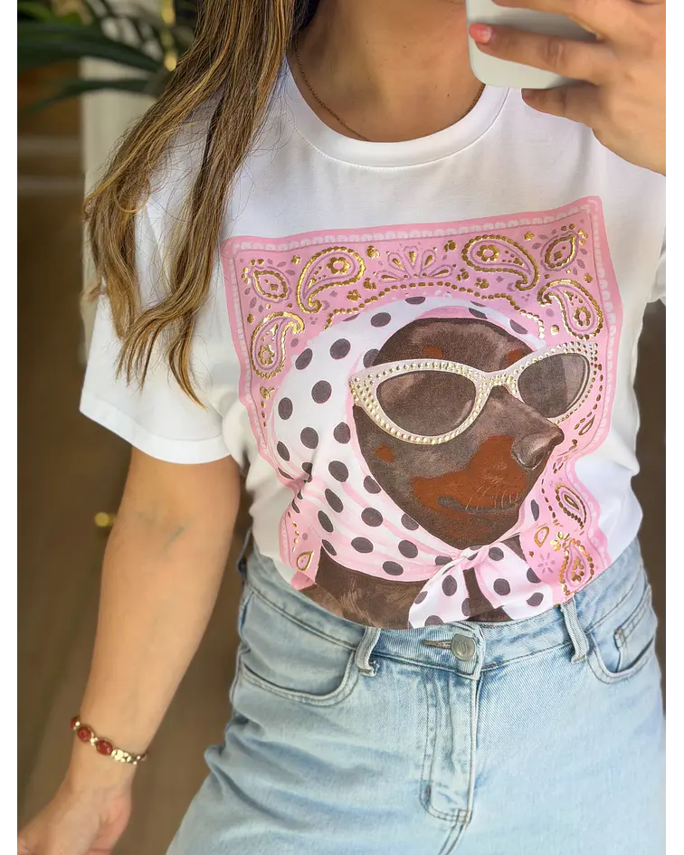 TSHIRT ESTAMPADA CÃO 