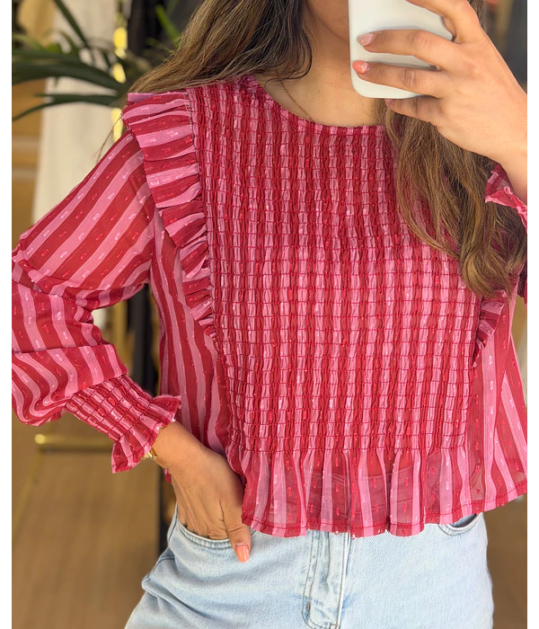 BLUSA ESTAMPADA FAVO DE MEL