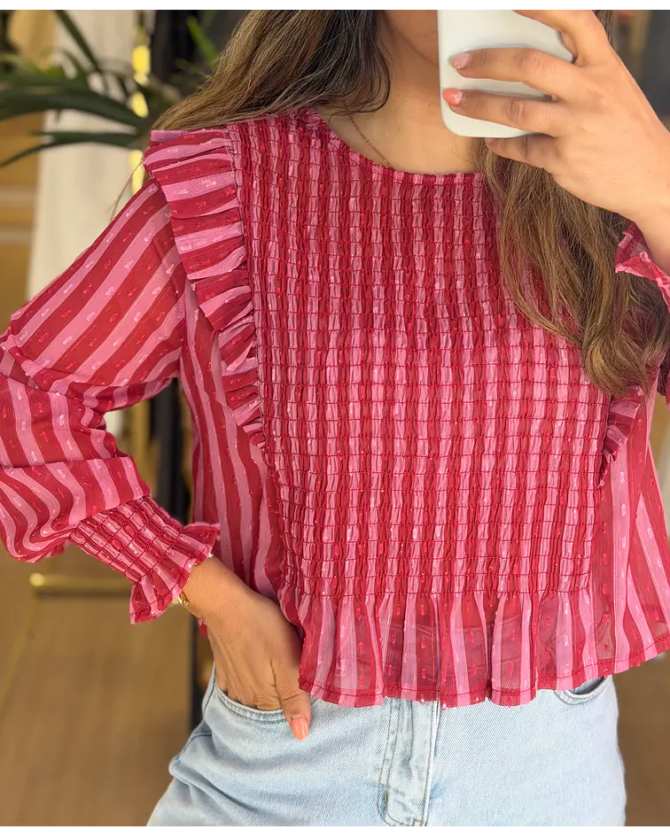 BLUSA ESTAMPADA FAVO DE MEL