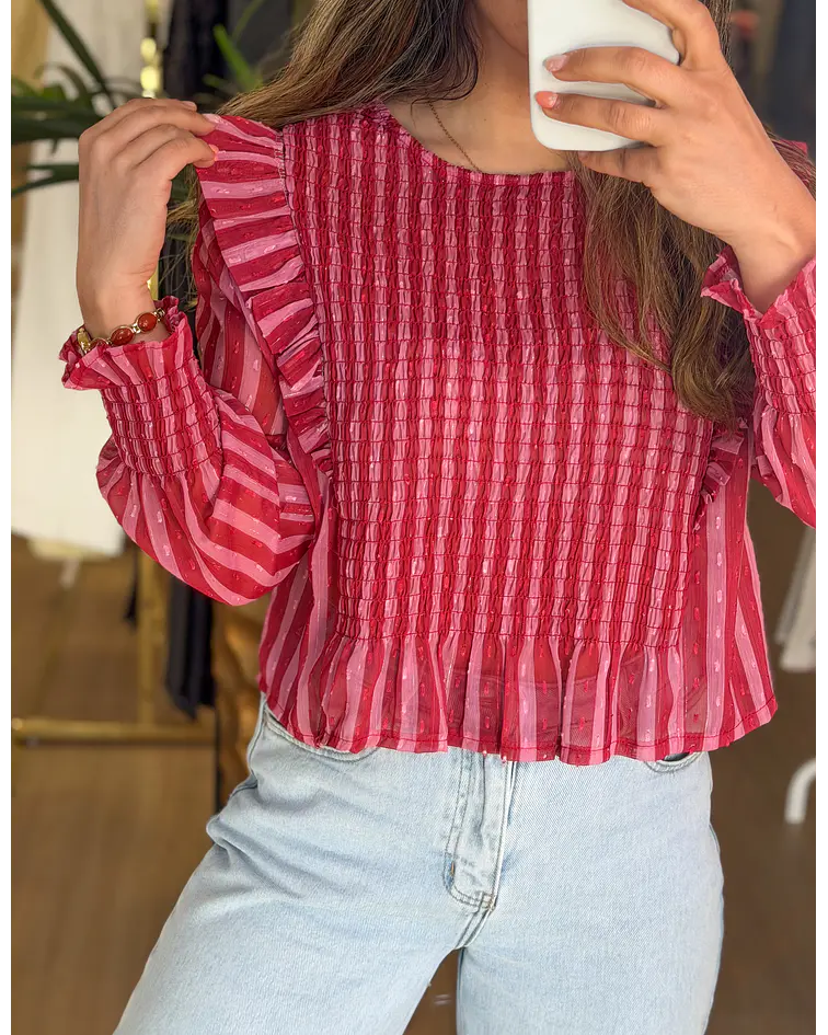 BLUSA ESTAMPADA FAVO DE MEL