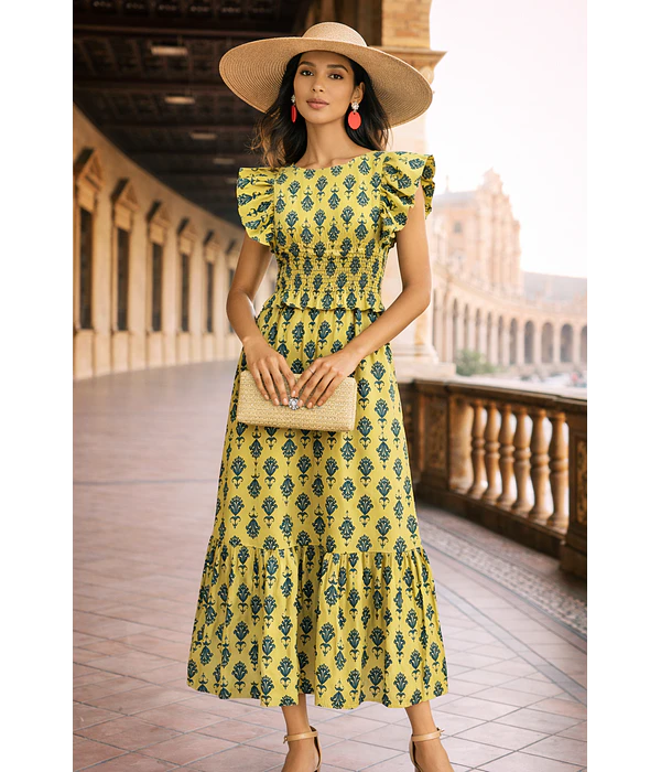 VESTIDO ESTAMPADO ELASTICO 