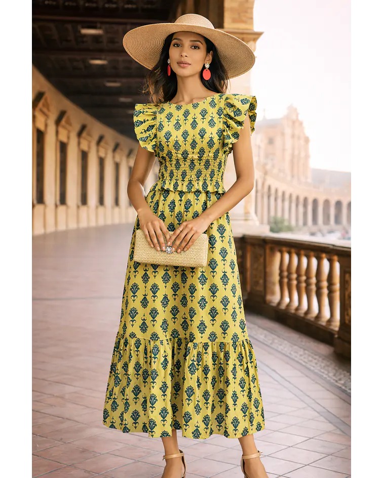 VESTIDO ESTAMPADO ELASTICO 