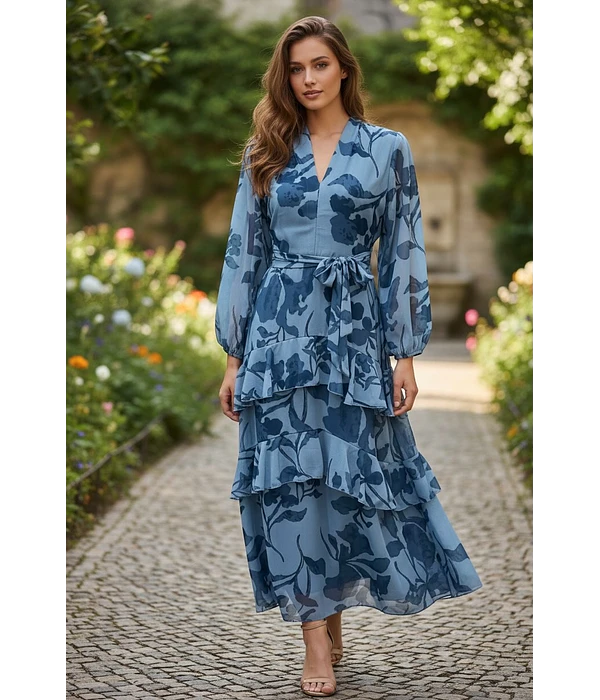 VESTIDO ESTAMPADO LAÇADA 