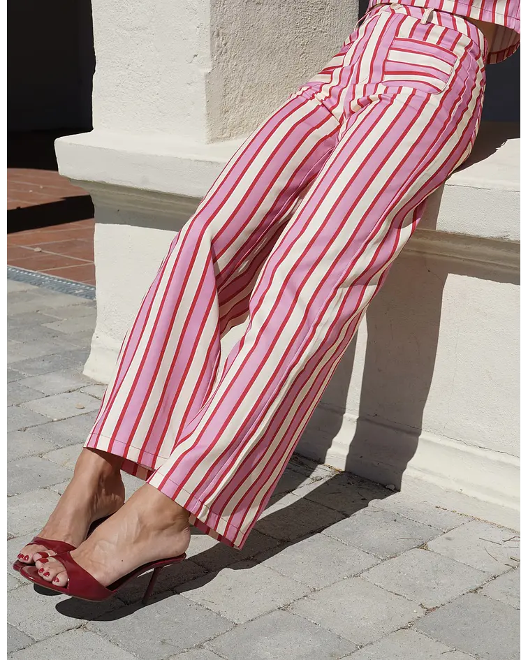 CALÇAS RISCAS ROSA
