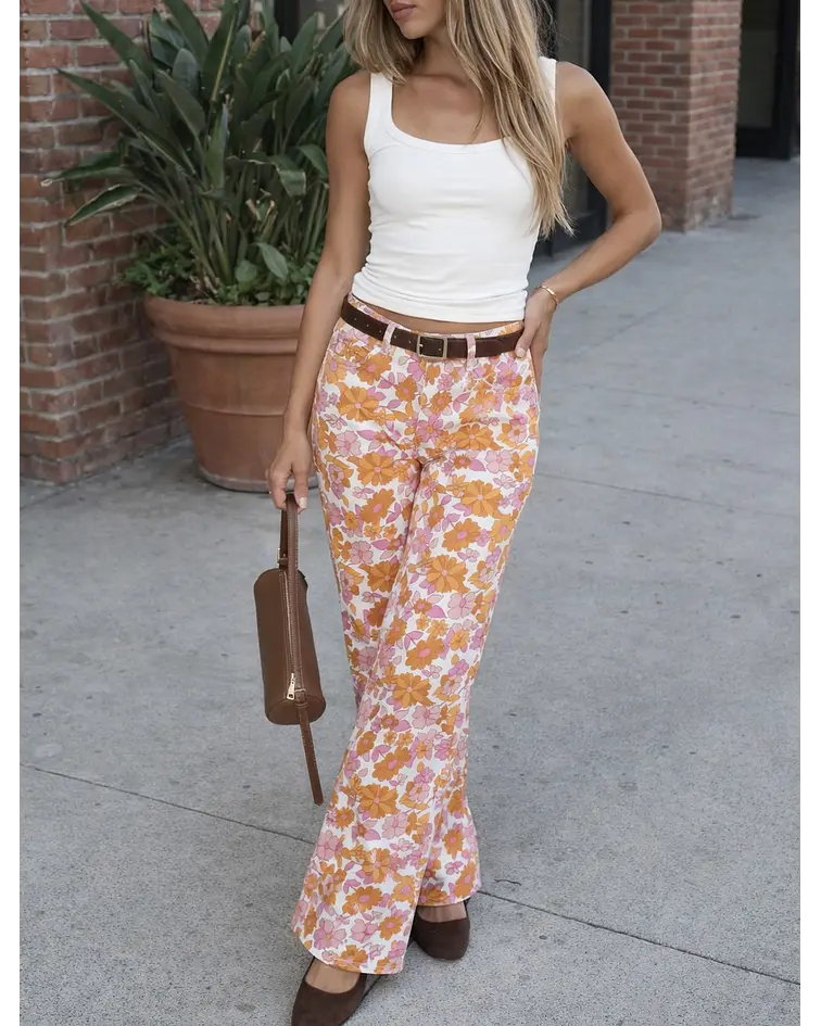 JEANS ESTAMPADAS FLORAIS