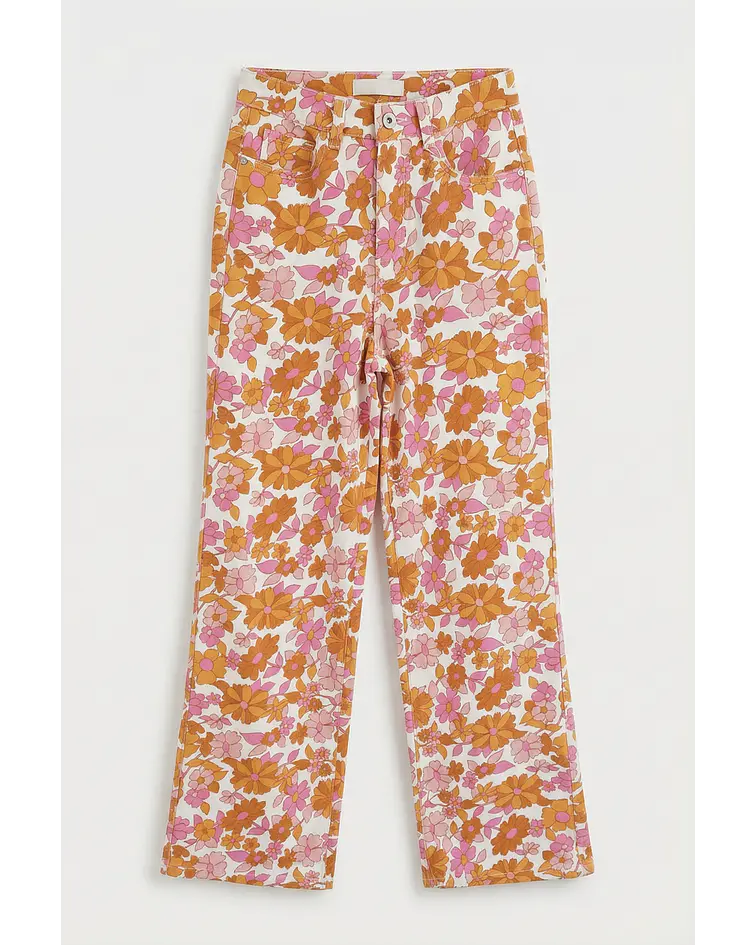 JEANS ESTAMPADAS FLORAIS