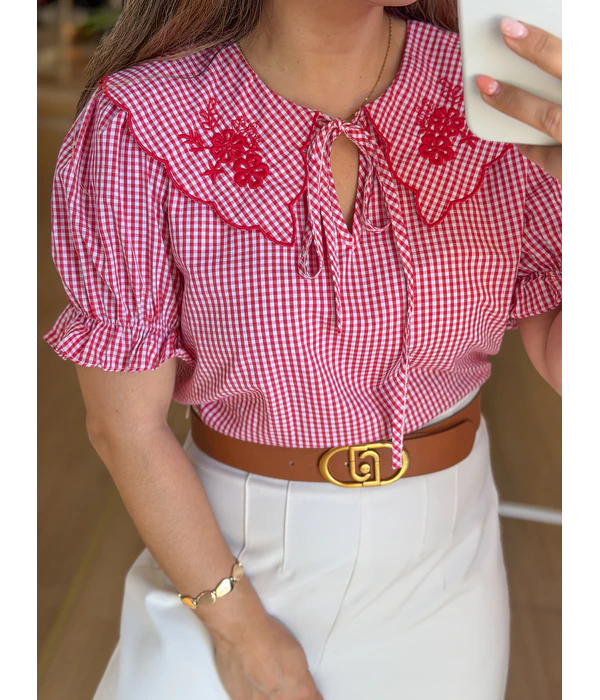 BLUSA GOLA BEBÉ VERMELHA