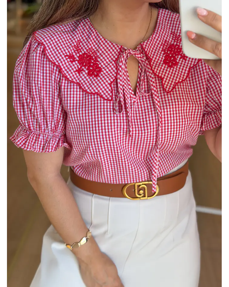 BLUSA GOLA BEBÉ VERMELHA