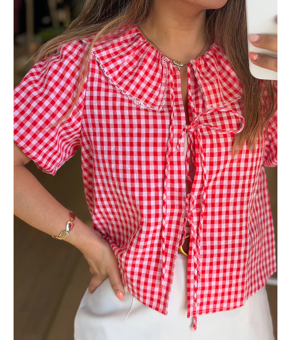 CAMISA ATILHOS VICHY