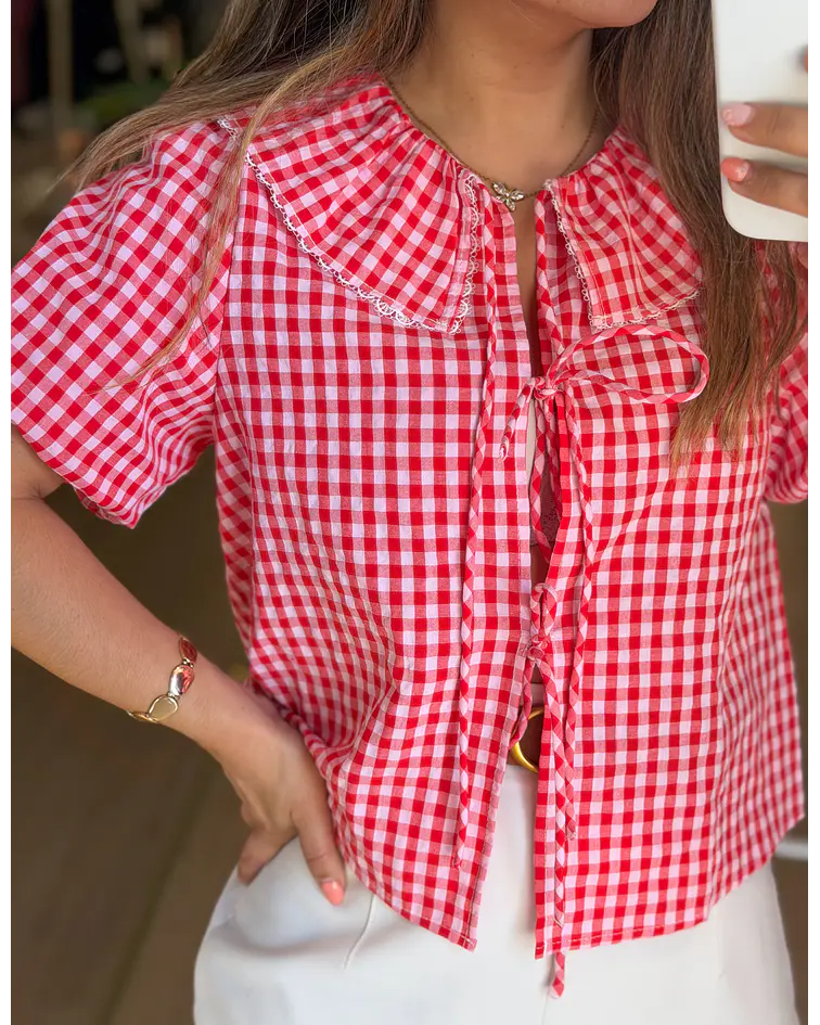 CAMISA ATILHOS VICHY