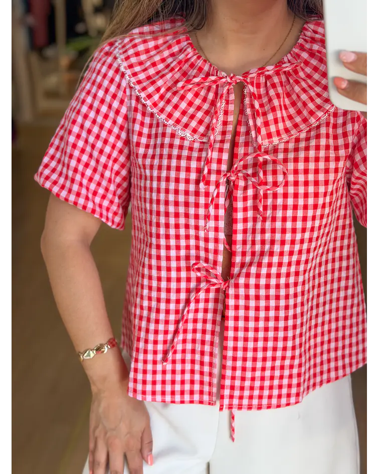 CAMISA ATILHOS VICHY