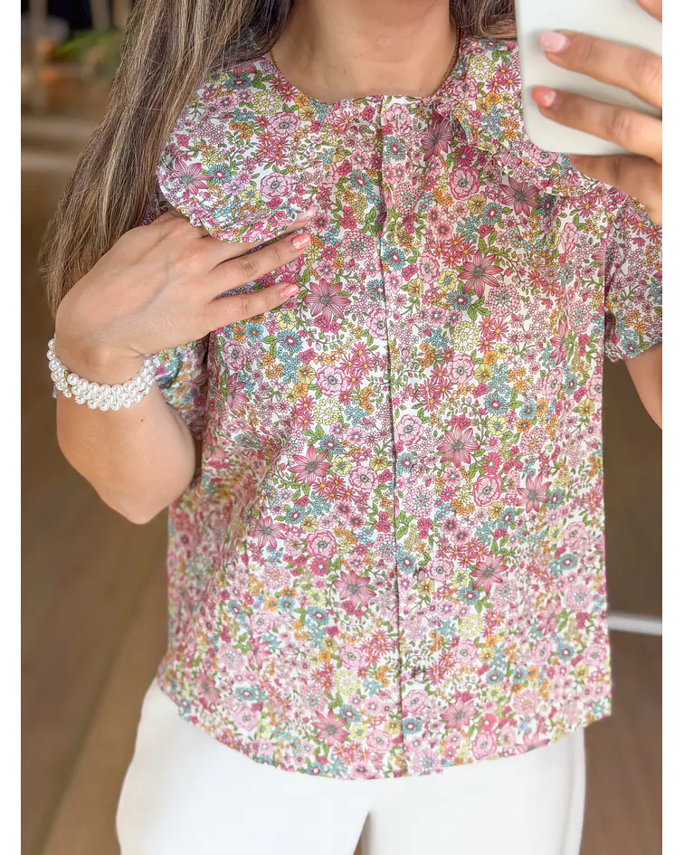CAMISA FLORAL GOLA BEBÉ 