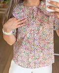 CAMISA FLORAL GOLA BEBÉ 