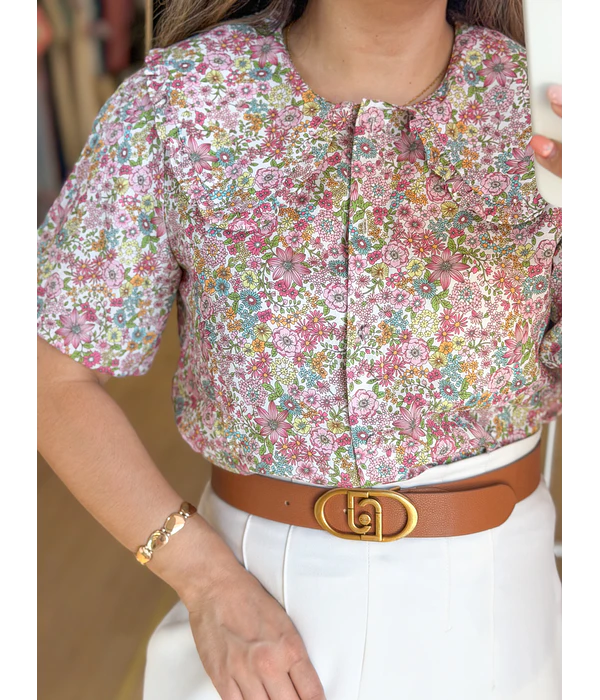 CAMISA FLORAL GOLA BEBÉ 