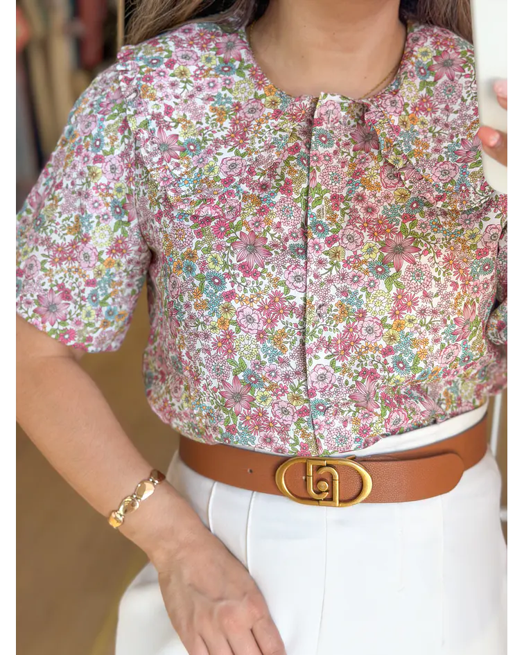 CAMISA FLORAL GOLA BEBÉ 