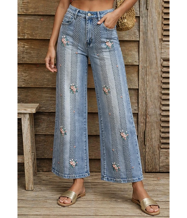 JEANS BORDADOS FLORES