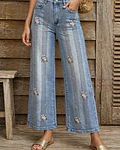 JEANS BORDADOS FLORES