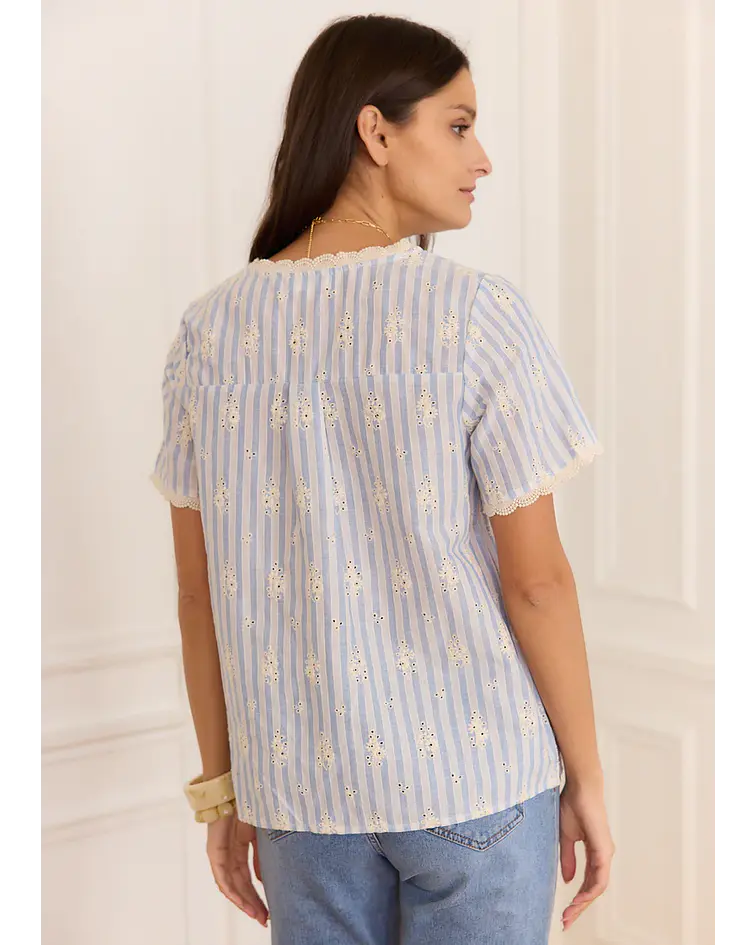 CAMISA RISCAS COM BORDADOS