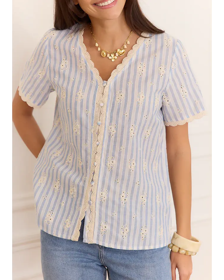 CAMISA RISCAS COM BORDADOS