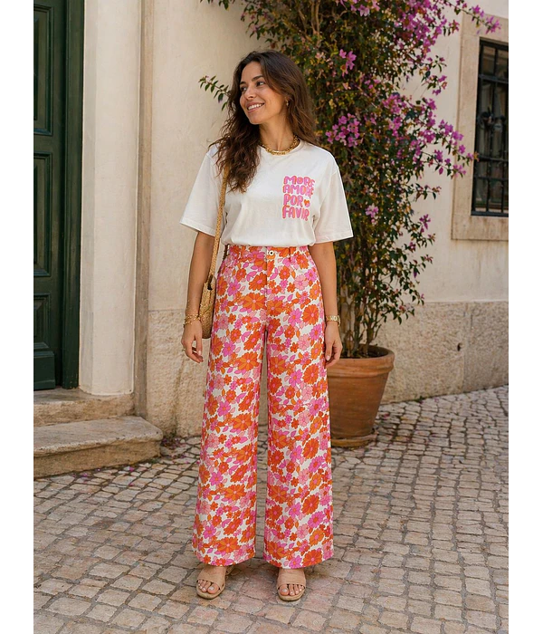 JEANS ESTAMPADAS FLORAIS