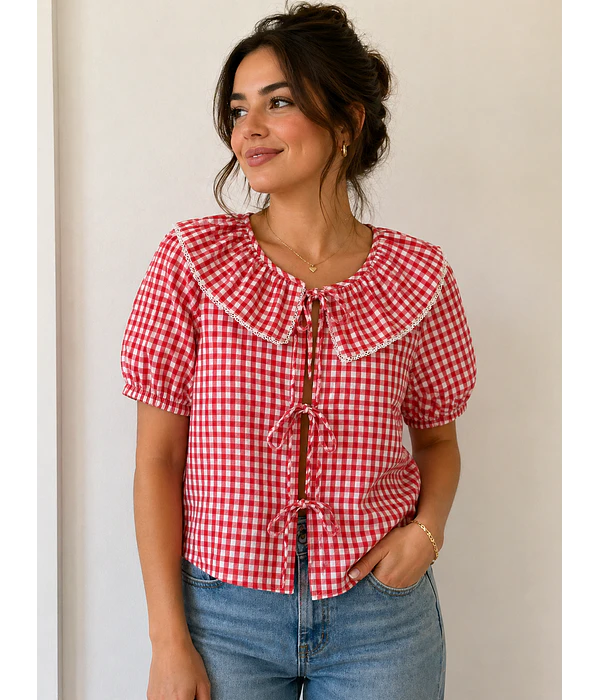 CAMISA ATILHOS VICHY